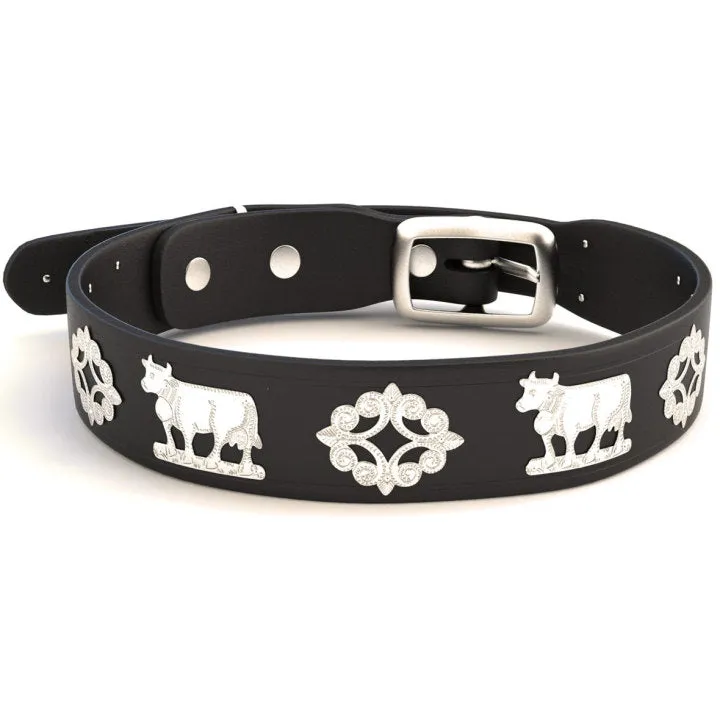 Overstock Sale! 1 1/4" Medium Contemporary Swiss Dog Collar