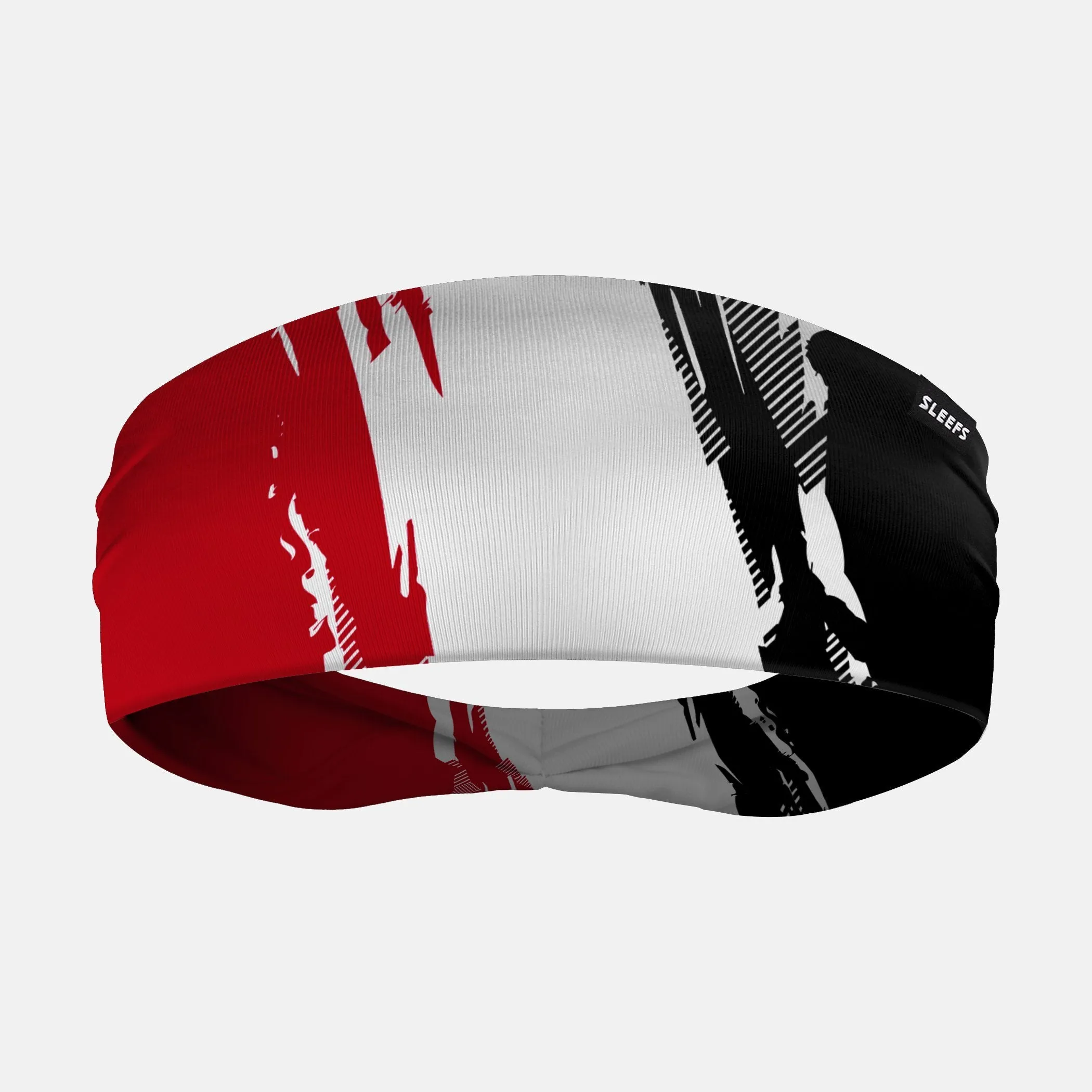 Red White And Black Double-Side Wide Headband