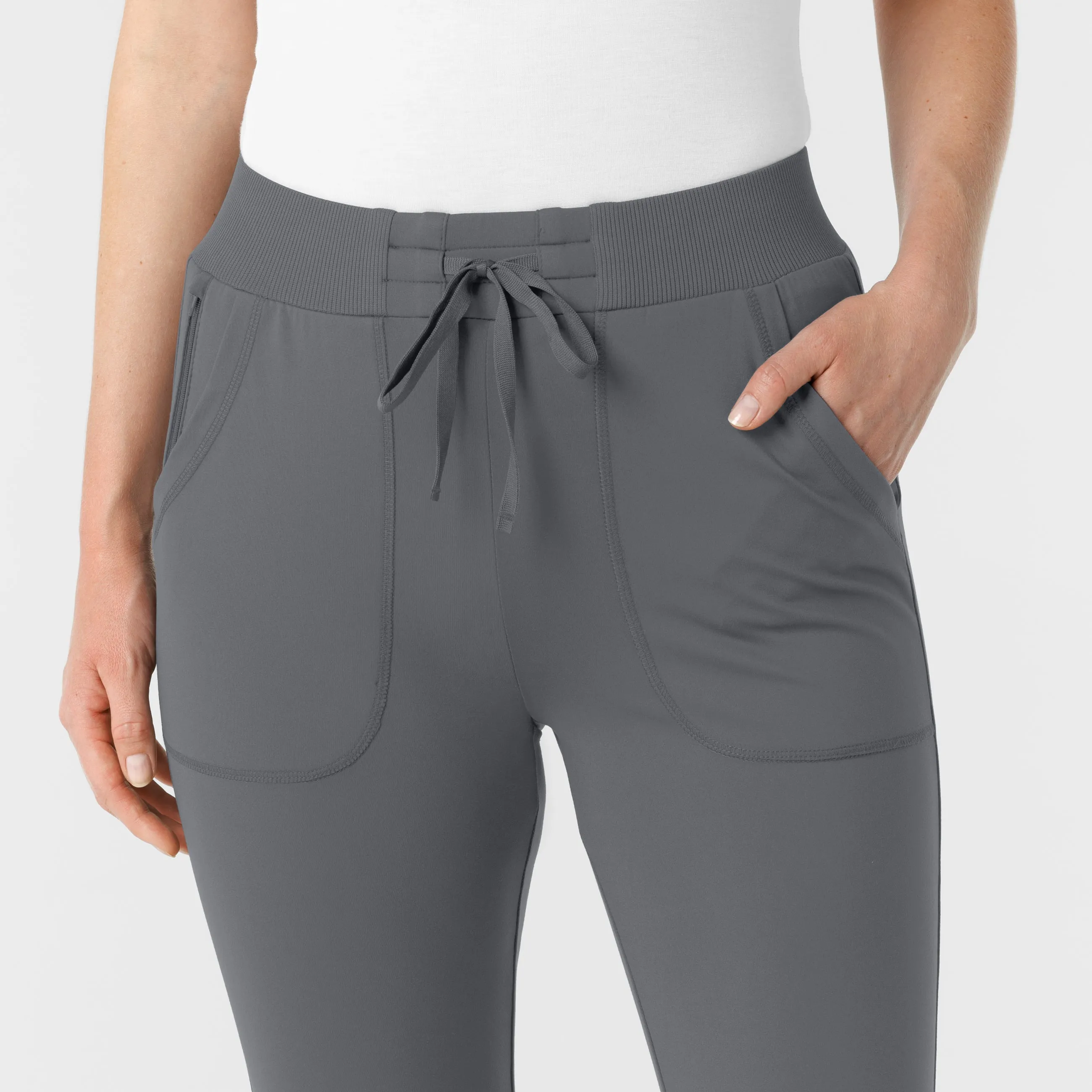 RENEW Knit Women's Track Scrub Pant - Pewter