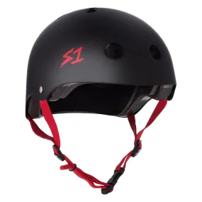 S1 Lifer Helmet - Black Matte W/ Red Straps