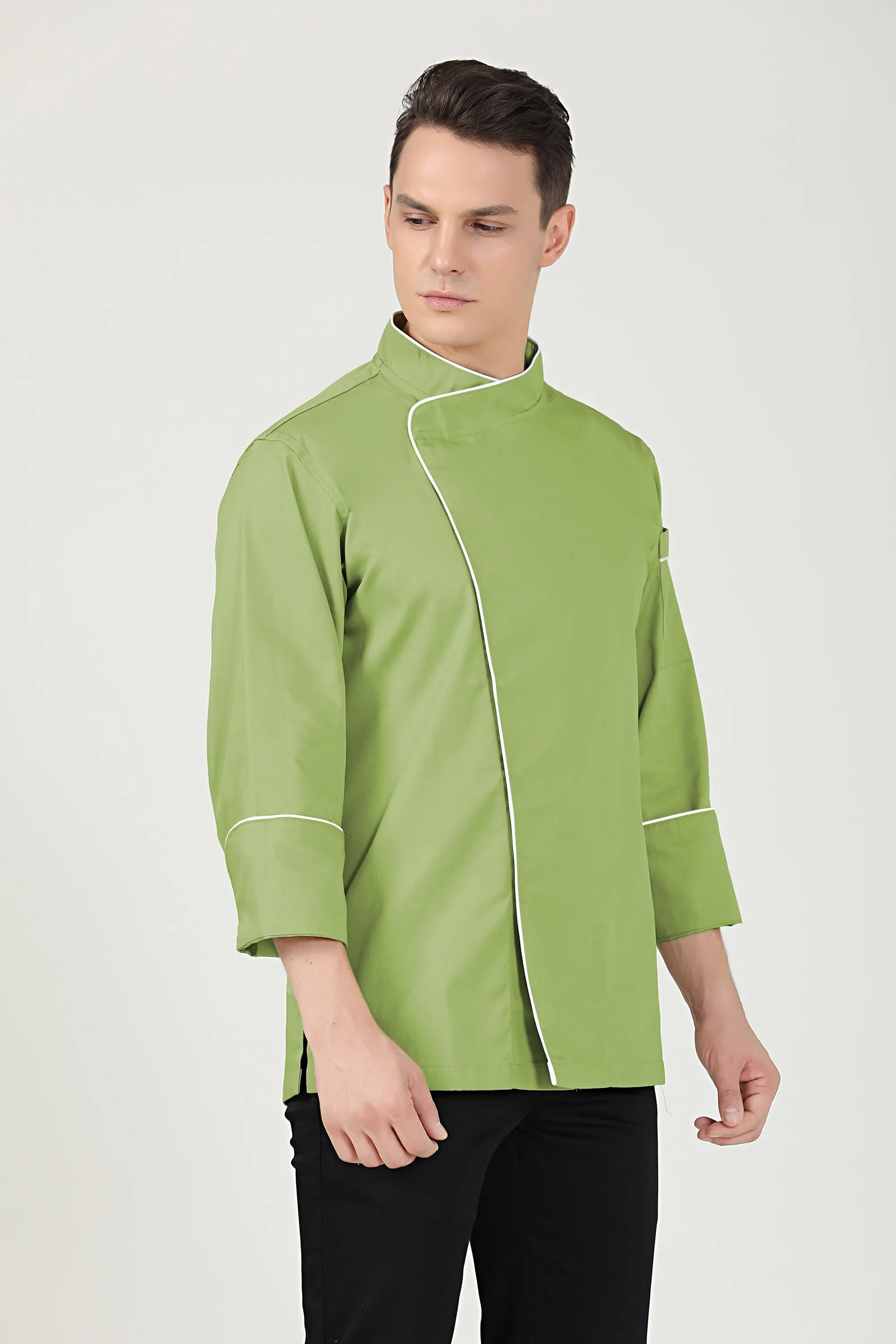 Sage Green Chef Jacket, Long Sleeve