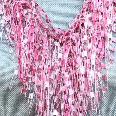 Soft Pink Scarf Necklace