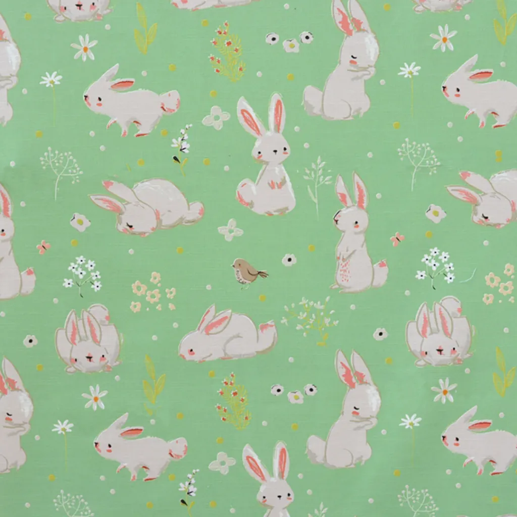 Walter Knabe Wellington Bunnies Machine Printed Fabric